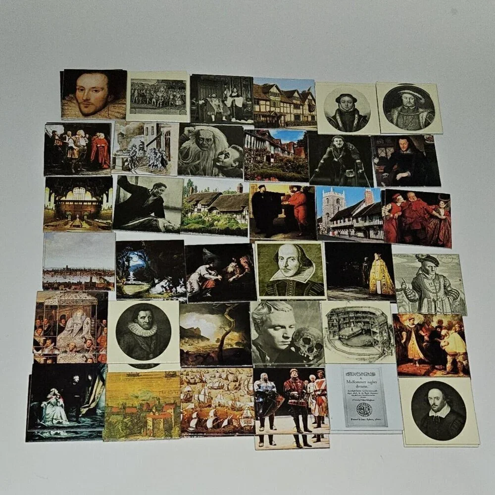 VTG Shakespeare Memo Game Memory Match COMPLETE 72 Cards 1995 Piatnik